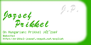 jozsef prikkel business card